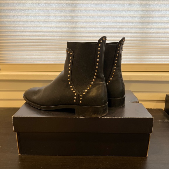 ZARA Black Studded Chelsea Boots - Picture 5 of 5
